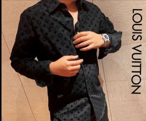 Loui-s Vuitton IMPORTED STORE ARTICLE SHIRT BLACK 