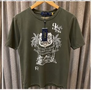 RALP_H LAUREN PREMIUM GREEN PRINTED TSHIRT