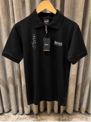HUGO BOS_S BLACK PREMIUM IMPORTED POLO