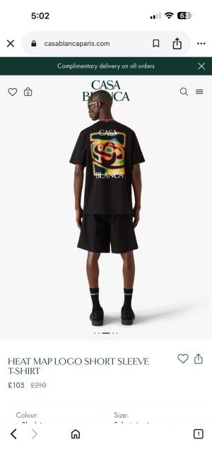 Casablanca Chest Logo Oversized Tshirt Black