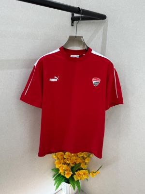 Pum a x Ducati Edition Red Drop Shoulder Back Print Premium Round Neck T-shirt F3812-RE