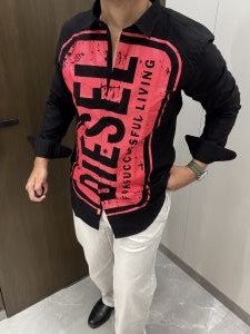 DDIESEL IMP MATTY COTTON FABRIC SHIRT CS394