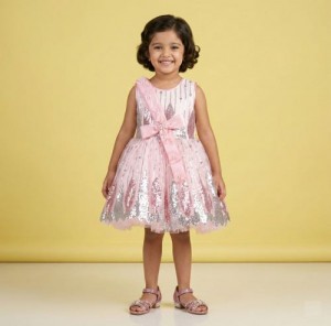 Peach Colour Party Frock