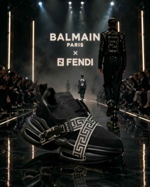Balmai n B Bold Fend_i Black Low Ankle Sneaker
