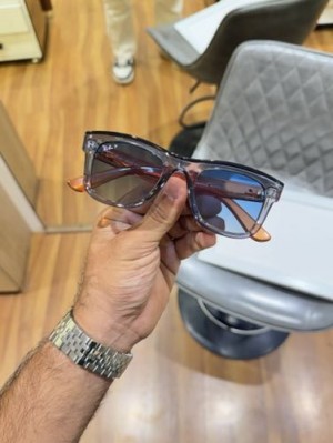 R B 0502 Grey Orange Wayfarer Shades With OG Kit