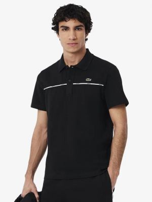 Lacost e Black Premium Cotton Lycra Pique fabric Polo Tshirt with Front Design With Embroidery Logo 4321