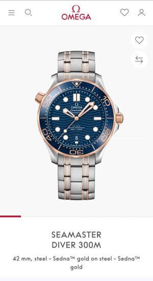 Omeg_a Seamaster Diver 300M Automatic 2Ton-Copper-Blue