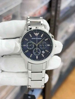 Emporio Arman_i Silver blue dial JAPAN AAA
