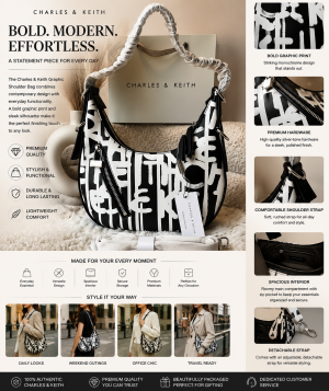 CHARLE.S & KEITH SWING PADLOCK QUILTED PREMIUM BAG