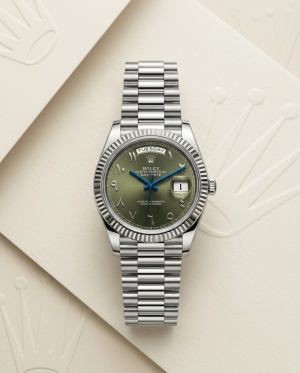Role_x Oyster Perpetual Day Date Arabic Silver-Green