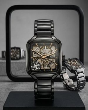 Rad_o True Square Automatic Ceramic Black-Gold