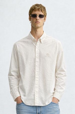 LORO PIANA IMPORTED STORE ARTICLE WHITE SHIRT leelan fabric 