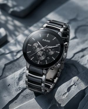 Rad_o centrix chronograph Black-silver 