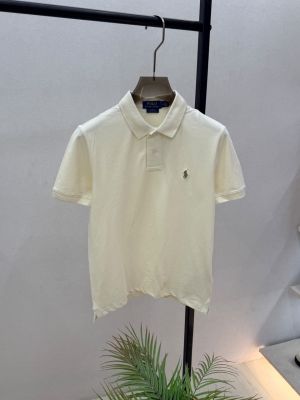 Ralp h Lauren Cream Polo Premium Collar Neck T-shirt F3868-CR