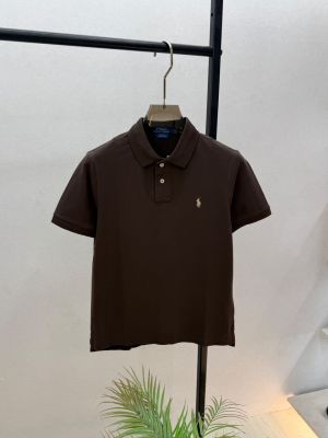 Ralp h Lauren Brown Polo Premium Collar Neck T-shirt F3868-BR