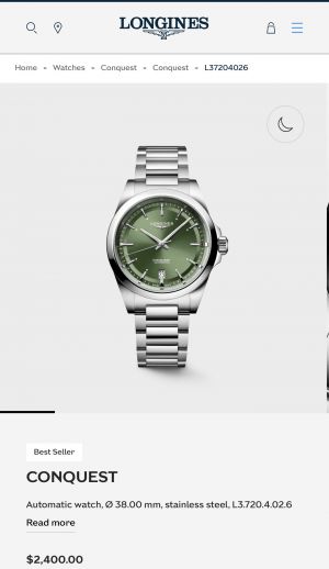 LONGINE S CONQUEST QUARTZ ANALOG WATCH HVY WC 1459