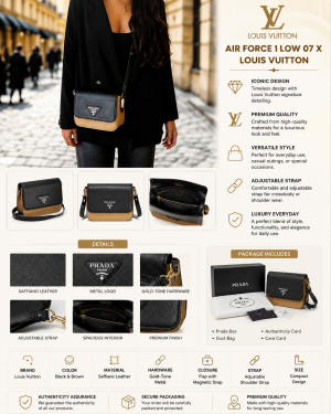PRAD.A MILANO BLACK CROCHET PREMIUM HAND BAG WITH OG BOX & PACKING