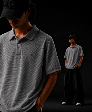 LACOST-E IMPORTED STORE ARTICLE POLO T-SHIRT BOX PACK LIGHT GREY