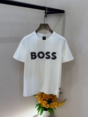 Boss White Premium Round Neck Polo T-shirt F3808-WH