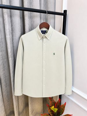 Ralp_h Lauren Polo Khaki Premium Heavy Oxford Cotton Shirt(1134)