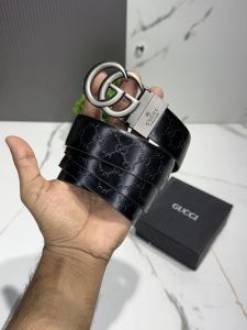 Gucc_i 654 GG monogram design reversible belt with og box 