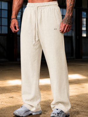 Arman_i Exchange Linen Premium White Track Pant