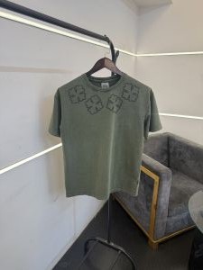 Chrome heart carbon green acid wash imported round neck tshirt