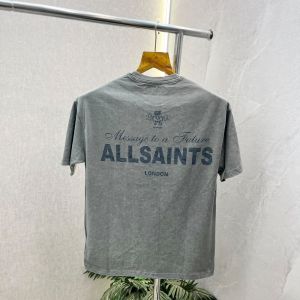 All Saint_s Grey Acid Wash Back Print Premium Round Neck Tshirt 549