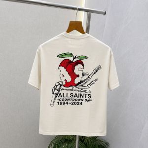All Saint_s Cream Back Print Premium Round Neck Tshirt 549