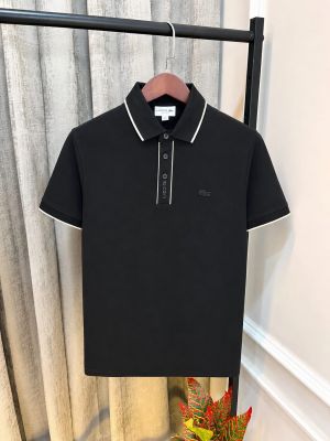 Lacost_e Black Store Article Premium Collar Neck Polo T-Shirt(1146) 