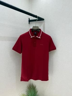 Hug o Boss Maroon Collar Neck Premium Polo T-shirt F3538-MA