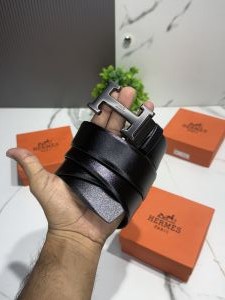 Herme_s black-brown reversible belt HM-581 with og box