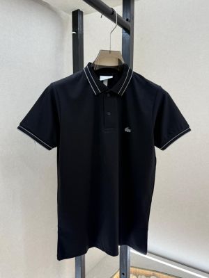 Lacost e Black Premium Collar Neck Polo T-shirt With Brand Box Packing F3694-BL