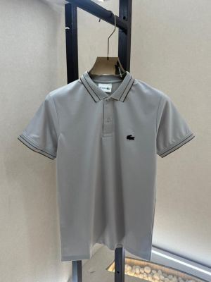 Lacost e Grey Premium Collar Neck Polo T-shirt With Brand Box Packing F3694-GY
