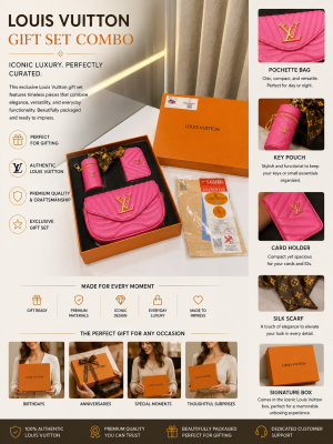 LOUI.S VUITTON PREMIUM PINK GIFT SET BAG WITH OG BOX