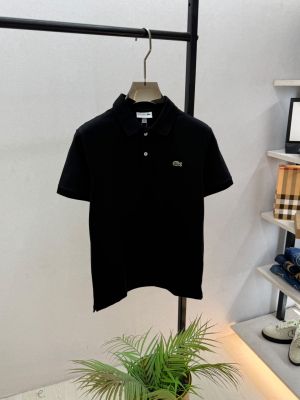 Lacost e Black Polo Premium Collar Neck T-shirt F3867-BL
