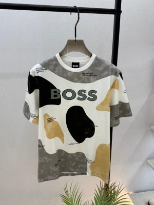 Boss Grey Oversized Printed Premium Round Neck Drop Shoulder T-shirt F3853-GY