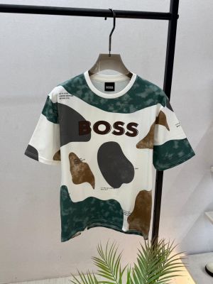 Boss Green Oversized Printed Premium Round Neck Drop Shoulder T-shirt F3853-GR