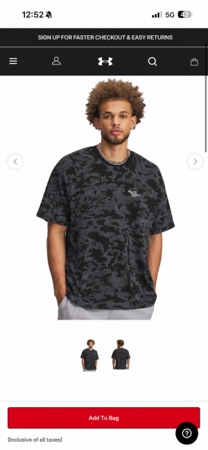 Under armou_r Oversized Premium Army print Tshirt 