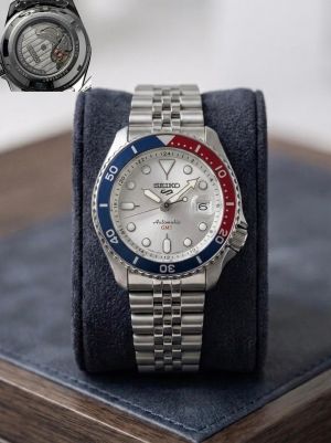 Seiko GMT Quartz Silver White (Back Open) 383