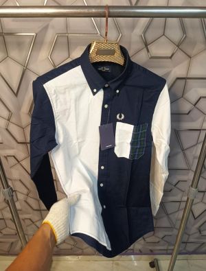 sale_Fred_Perry_Blue_White_Embroidery_Logo_Pocket_Look_Premium_Oxford_Shirt_(1834)