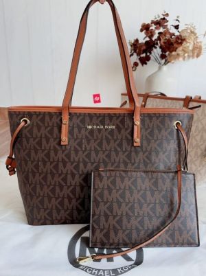 Michae.l_Kors_MK Voyager Tote Bag With Side Pocket & Dust Bag (Coffee Brown 2003)