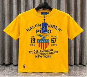 POLO RALP_H LAUREN YELLOW PREMIUM PRINTED ROUNDNECK
