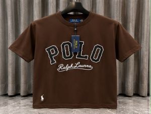 POLO RALP_H LAUREN BROWN PREMIUM PRINTED ROUNDNECK
