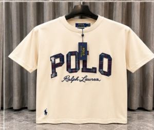 POLO RALP_H LAUREN CREME PREMIUM PRINTED ROUNDNECK