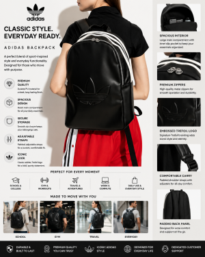 ADIDA.S  PREMIUM LEATHER CLASSIC UNISEX BAGPACK