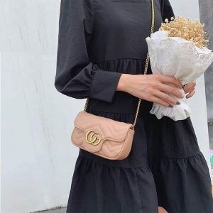 Gucci908 GG Marmont Mini Matelasse Shoulder Bag With OG Box & Dust Bag (Pink - 908)