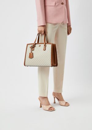 Michaell Kors 100817 Chantal Medium Satchel Bag With DustCover & LongBelt 