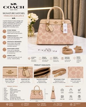 COAC.H BIEGE SIGNATURE MINI DARCIE CARRYFALL HAND BAG PREMIUM WITH DUST BAG
