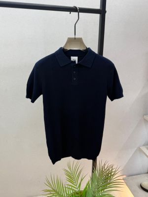Zar a Navy knitted Polo Super Premium Collar Neck T-shirt F3806-NY